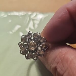 floral stone vintage ring